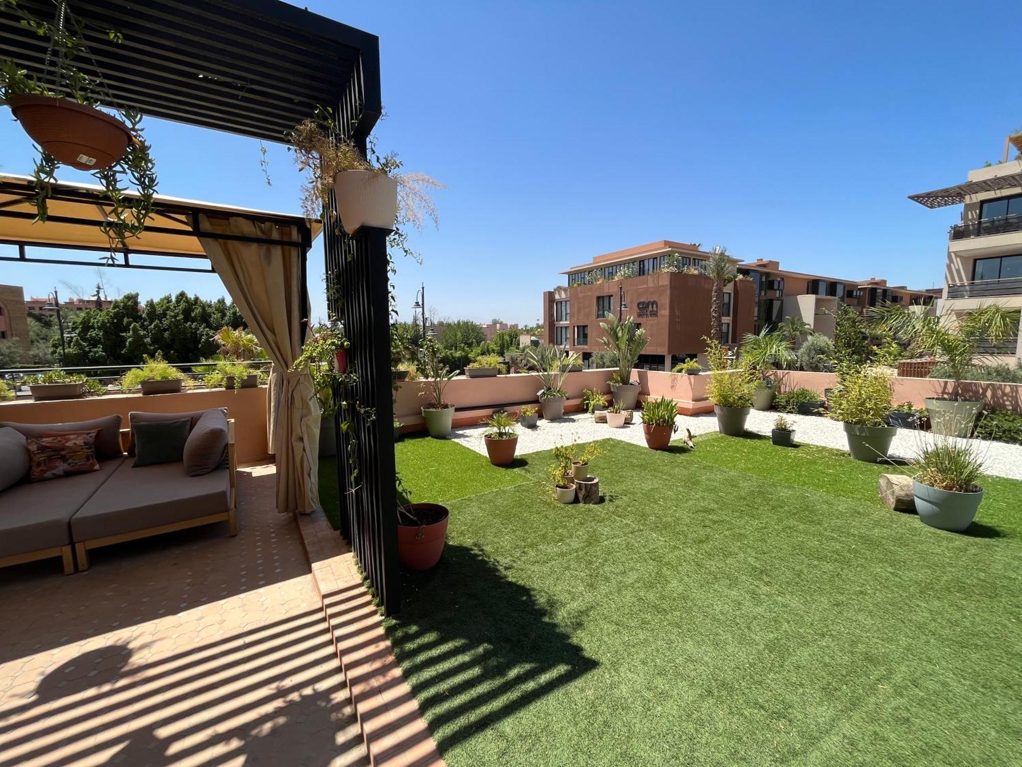 Marrakech M Avenue Terrasse Jardin Appartement Marrakesh Buitenkant foto