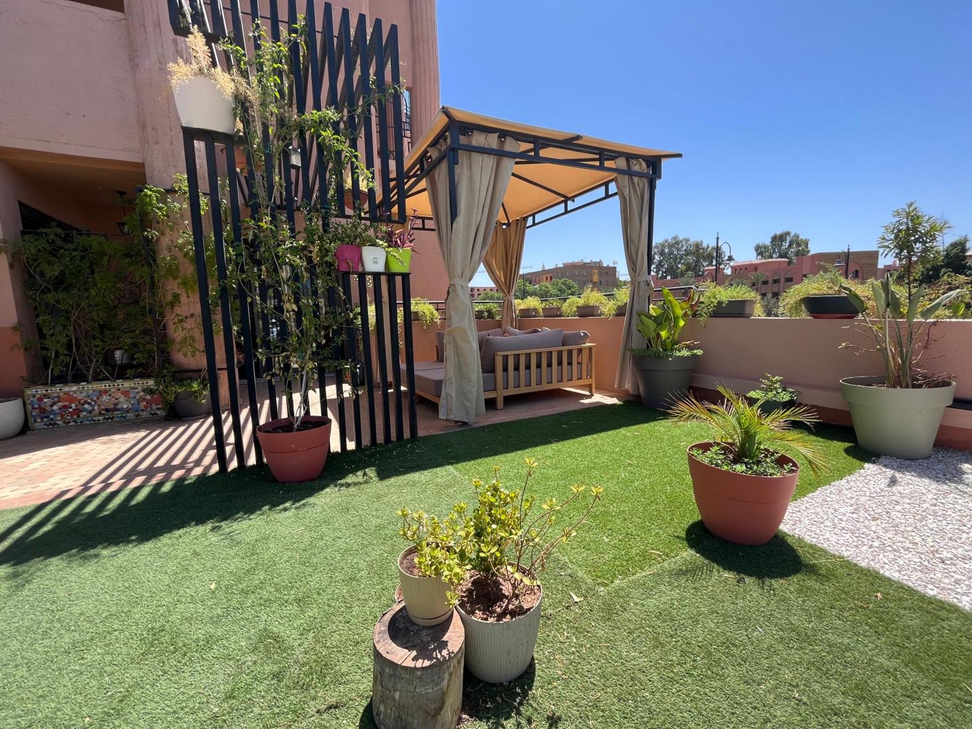 Marrakech M Avenue Terrasse Jardin Appartement Marrakesh Buitenkant foto